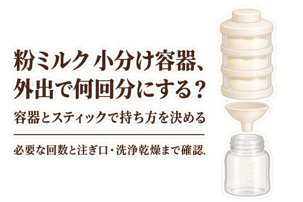 楽天で探す粉ミルク小分け容器｜3回分・4回分とスティックタイプを区切り数・注ぎやすさ・洗いやすさで比較