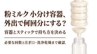 楽天で探す粉ミルク小分け容器｜3回分・4回分とスティックタイプを区切り数・注ぎやすさ・洗いやすさで比較